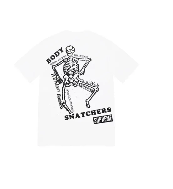 and Print Black SS23 White BODY XL Skull S Back TEE M L SNATCHERS 0818